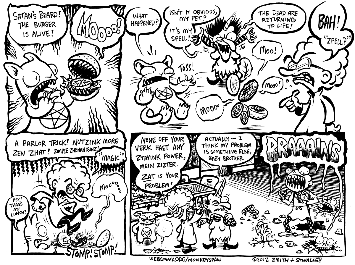 Monkeys Paw Comic 61 by Steve Stwalley and Ben Zmith Food Court of the Living Dead